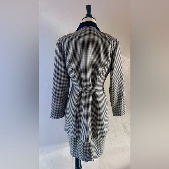 Vintage Donna Ricco Black and White Houndstooth Blazer Dress - Picture 3 of 4